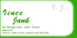 vince jank business card